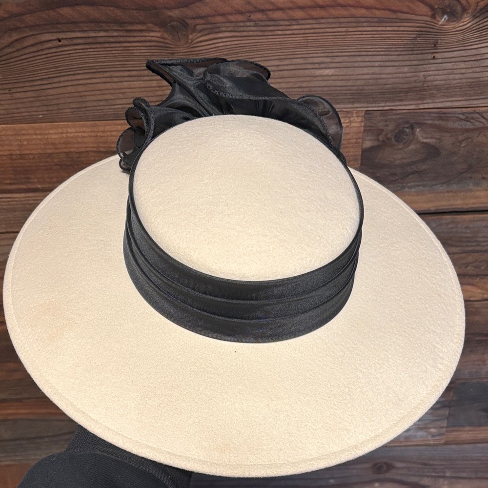 Chic Cream and Black Women's Hat